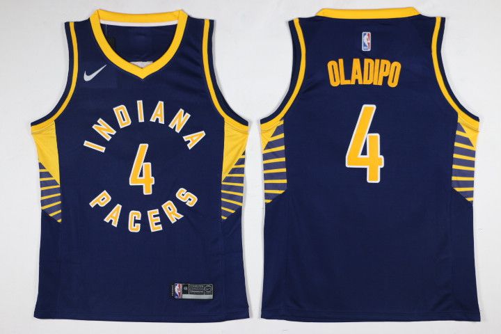 Men Indiana Pacers #4 Oladipo Blue Nike NBA Jerseys